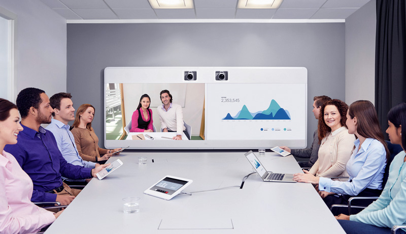 Video Conferencing solutions that save time to increase productivity by allowing face to face meetings between remote users image
